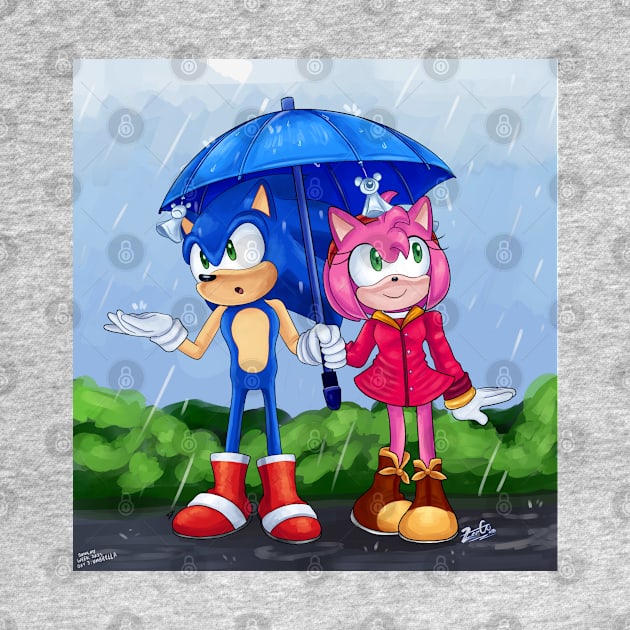 Sonamy in raining by Zer0GG.sth